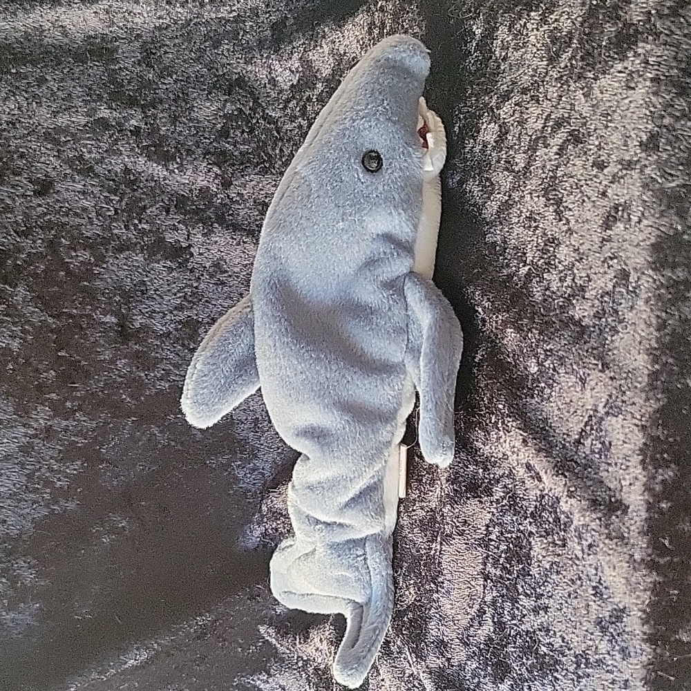 TY 1996 Crunch the shark beanie baby - Picture 2 of 10